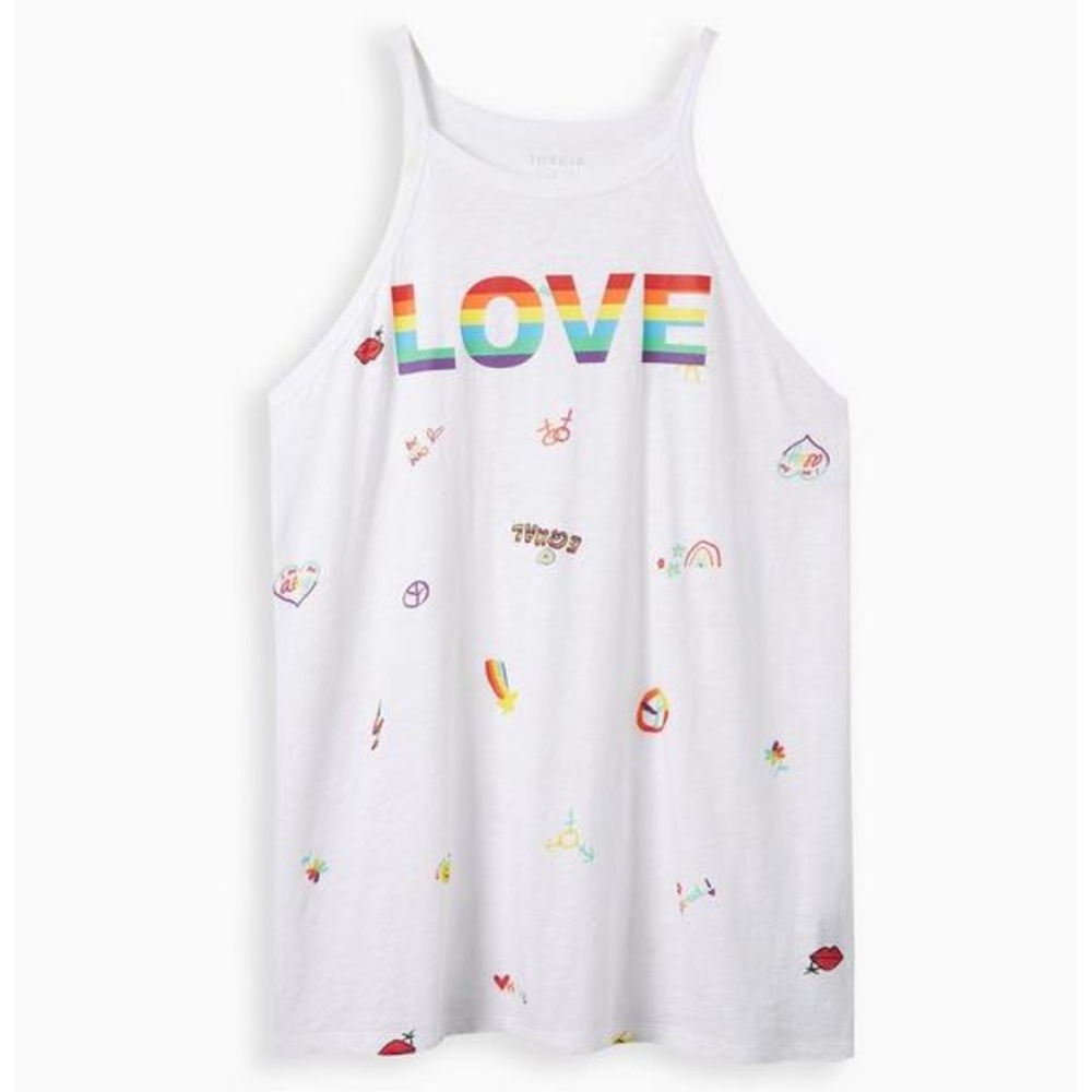 Torrid Graphic Classic Fit Heritage Slub Hi Neck Tank